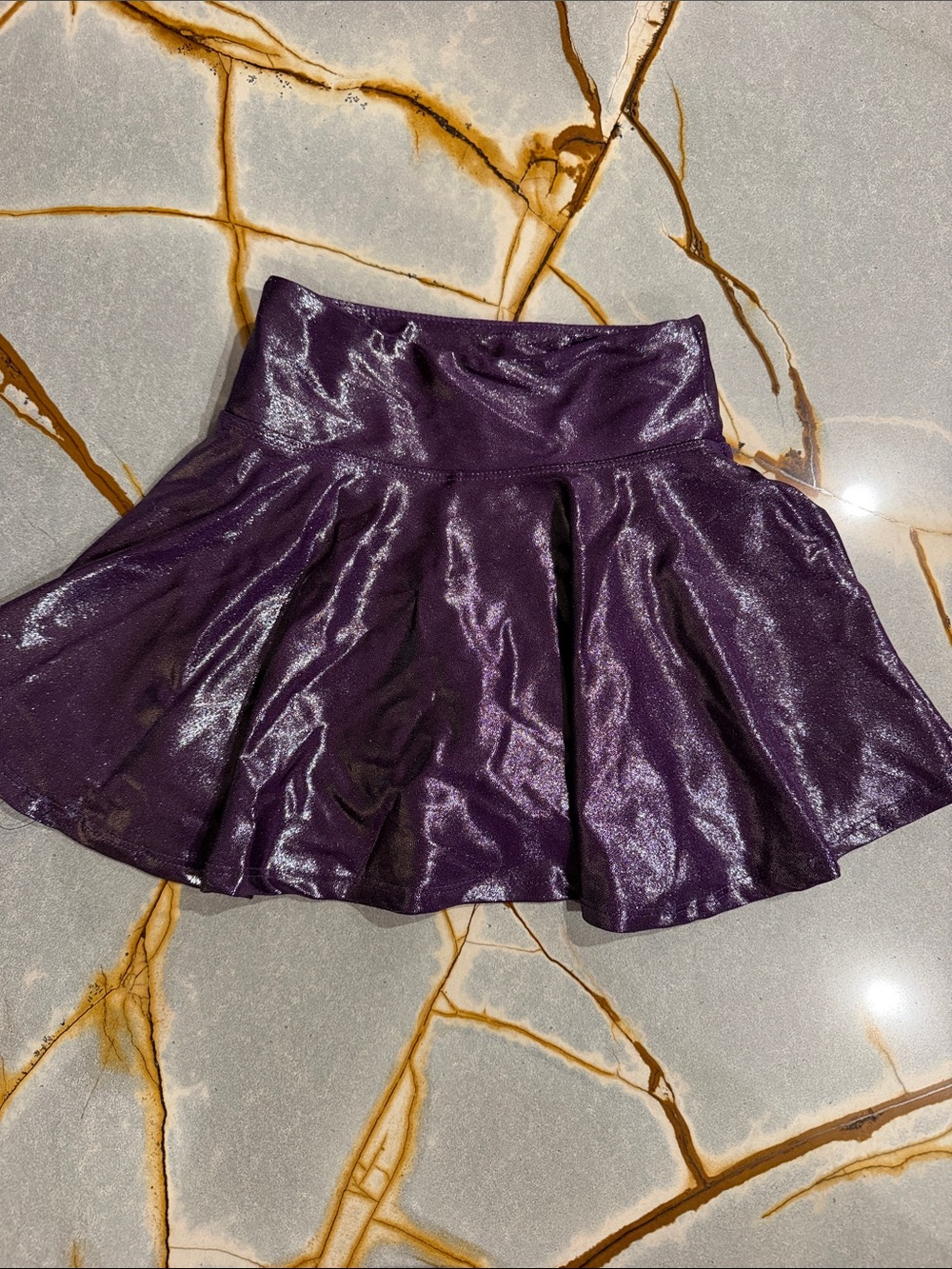 Shimmer Purple Flared Skort